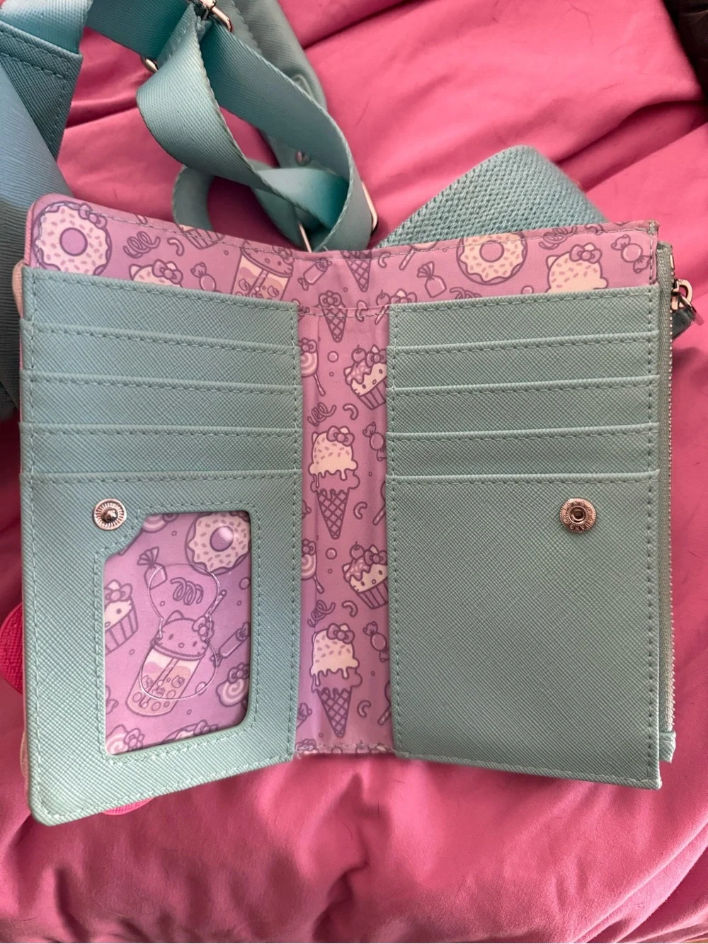 Loungefly Hello Kitty Cupcake Backpack in Pink & Teal